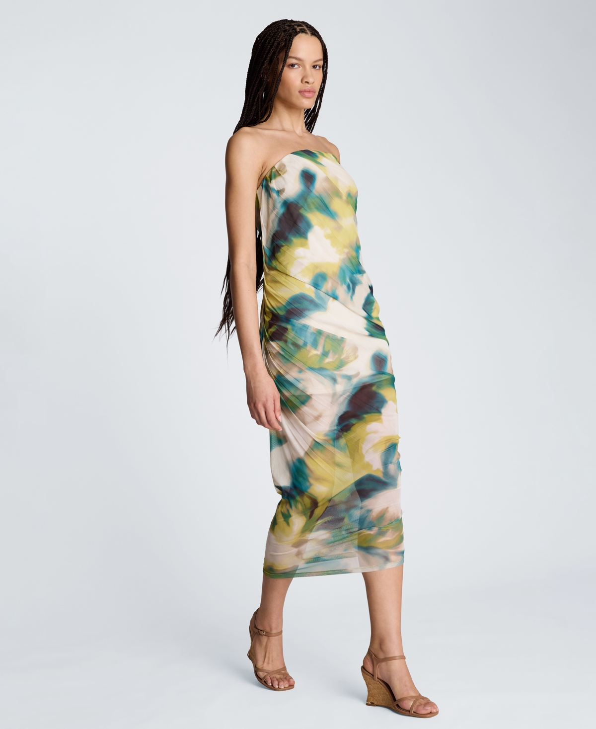 Kenneth Cole Women's Strapless Ruched Dress