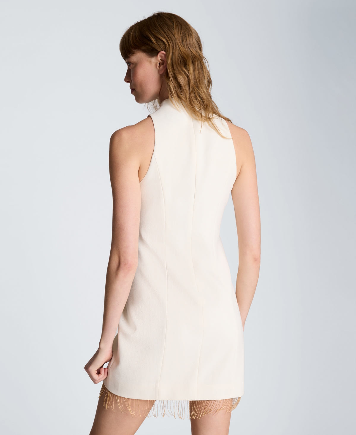 Kenneth Cole Women's Sleeveless Mock Neck Suit Mini Dress