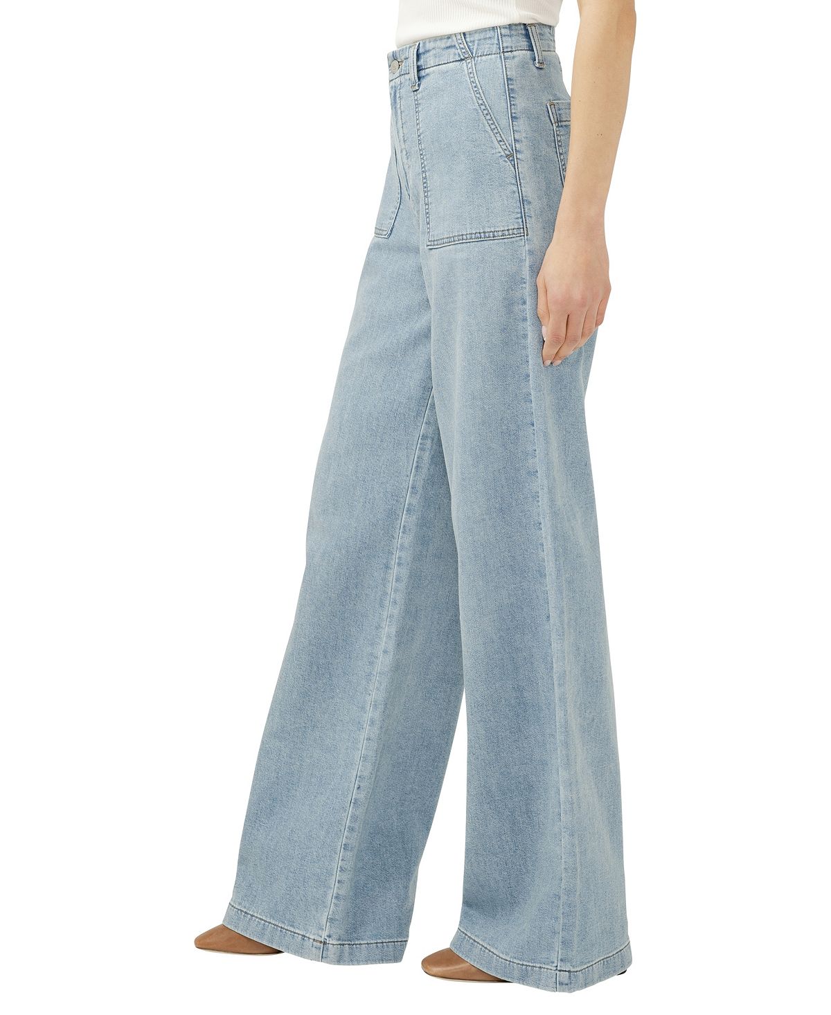 Silver Jeans Co. Women's Wide-Leg Knit Flex Jeans view 3 — MAYCSS fashion products