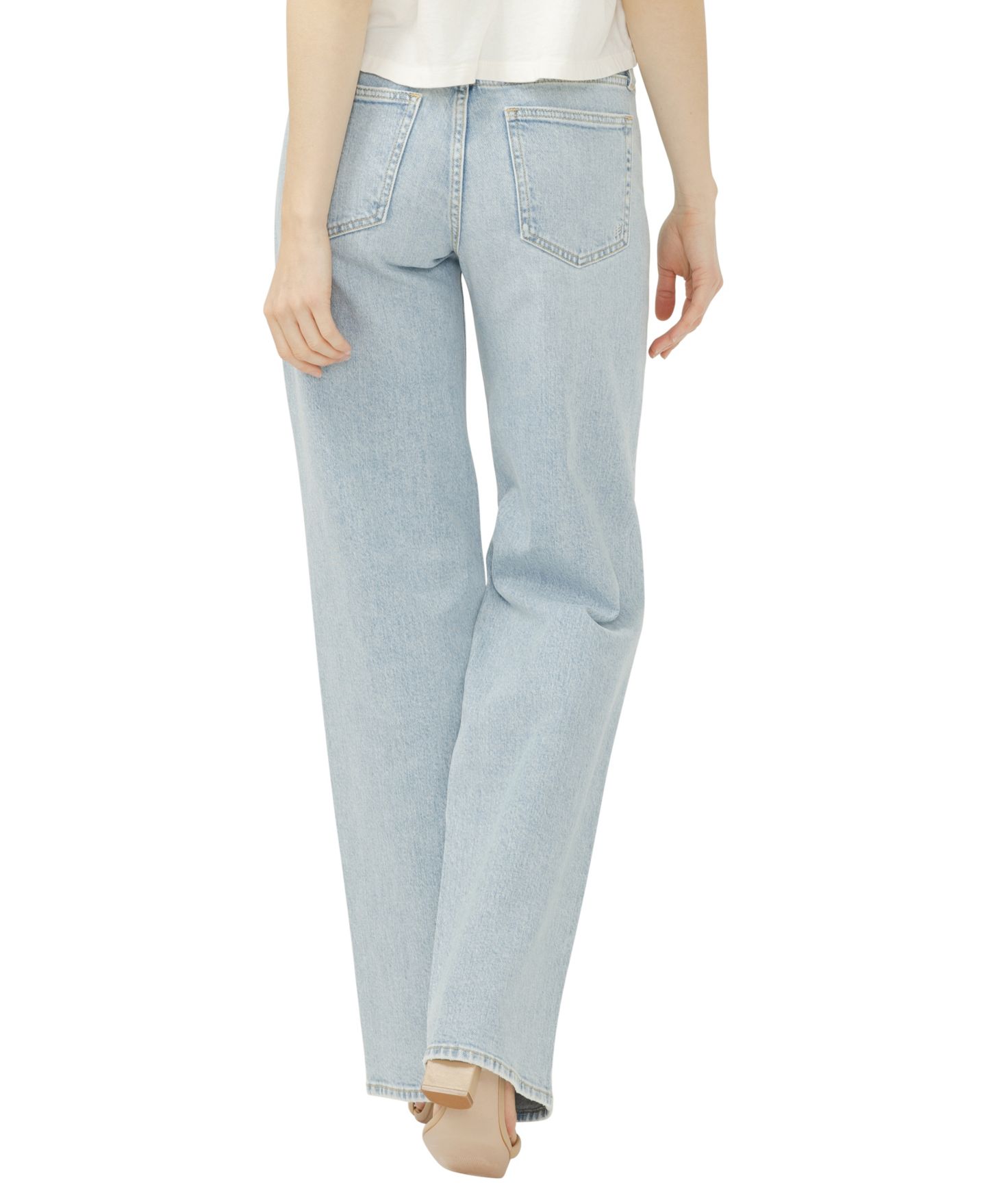 Женские джинсы Silver Jeans Co. Loose & Low-Rise Straight Leg, цвет: Barefoot — фото 5