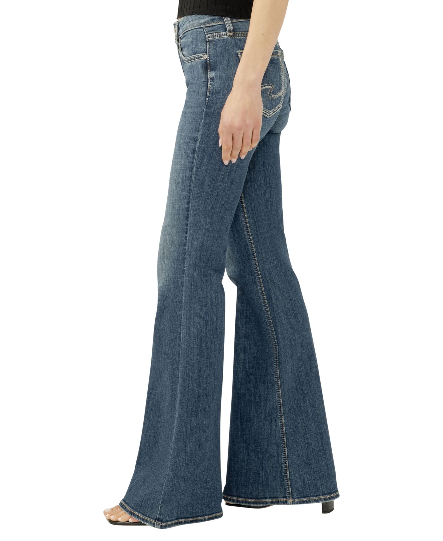 Женские джинсы Silver Jeans Co. Suki Mid-Rise Flare Luxe Stretch, цвет: Beverly — фото 2