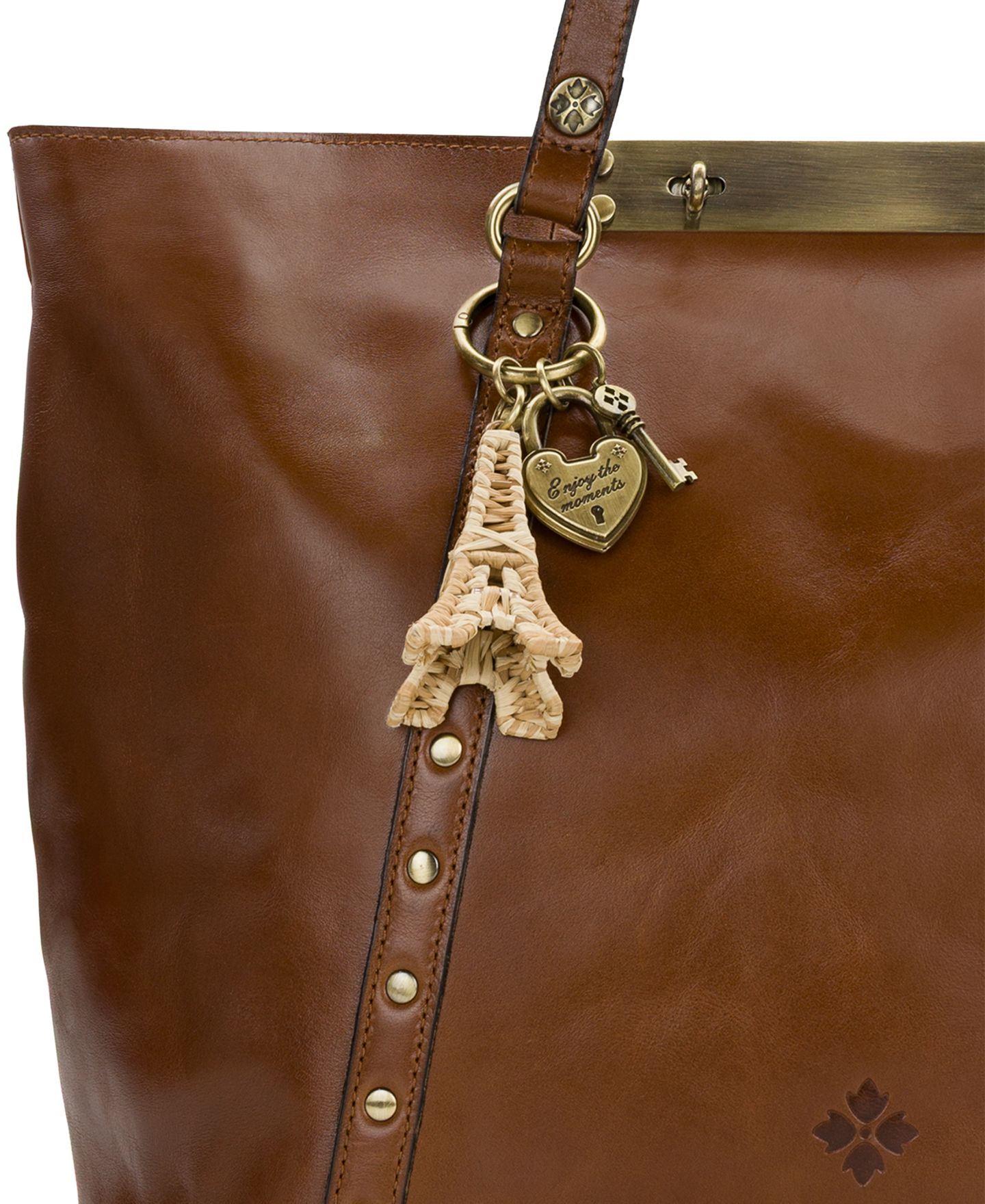 Женские брелоки Patricia Nash Raffia Eiffel Tower Bag Charms, цвет: Натуральный / Золотой — фото 3