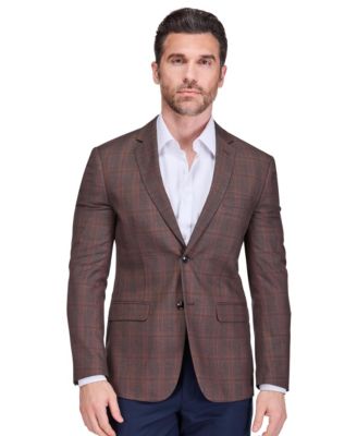 Men’s Plaid Slim Fit Sportcoat Blazer