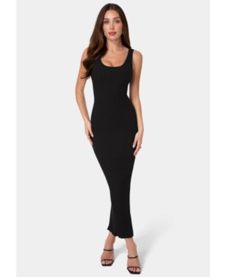 Women's Crochet U-Neck Maxi Dress