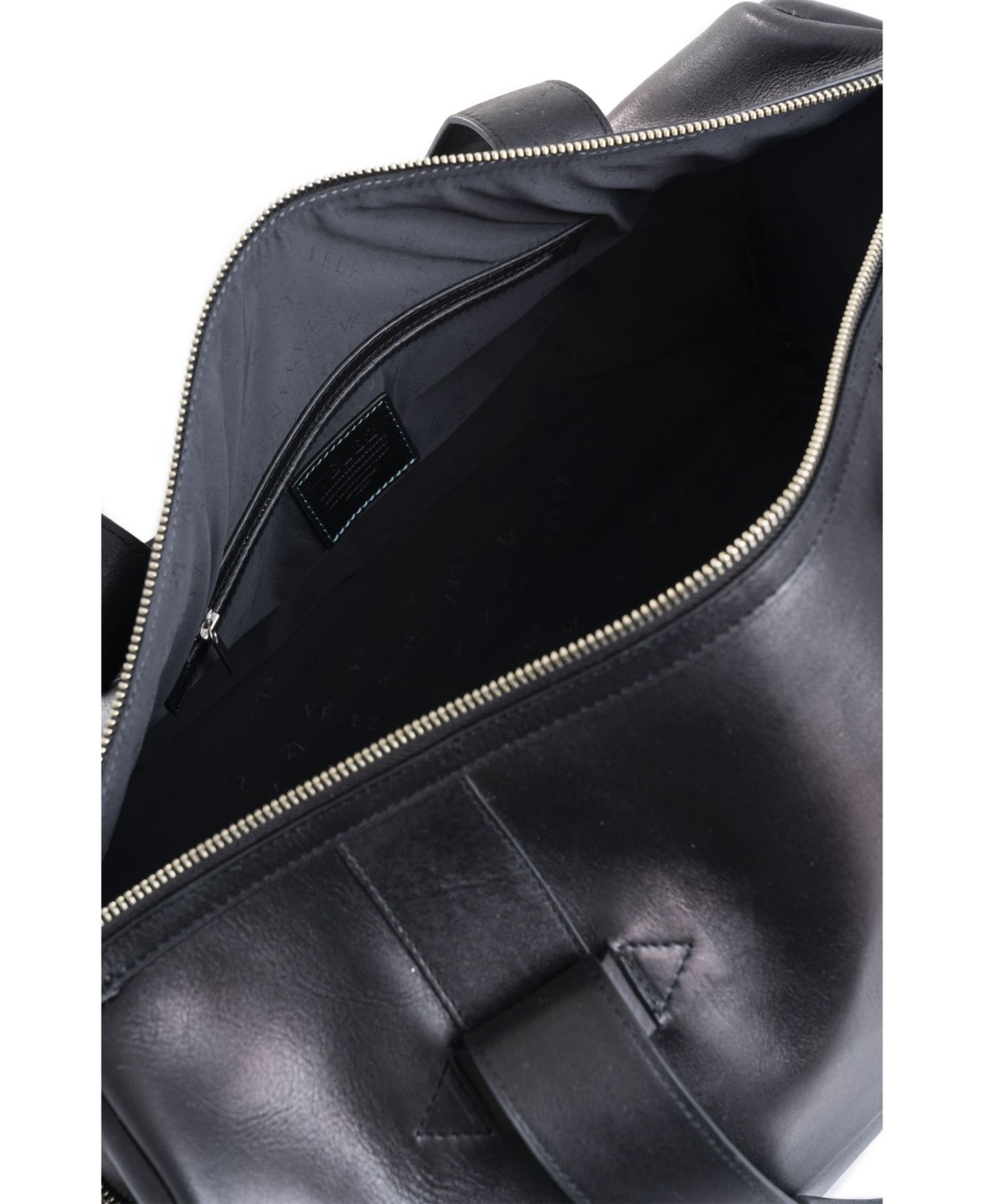 Сумка Velez Leather Duffle Bag Aged Effect, цвет: Чёрный — фото 5
