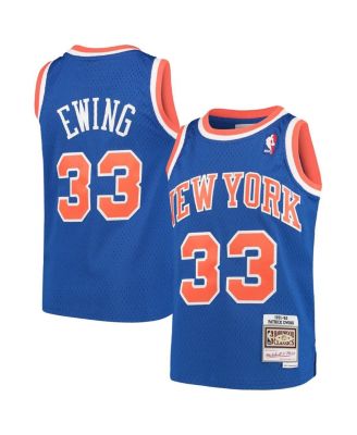 Big Boys and Girls Patrick Ewing Blue New York Knicks Hardwood Classics Swingman Throwback Jersey