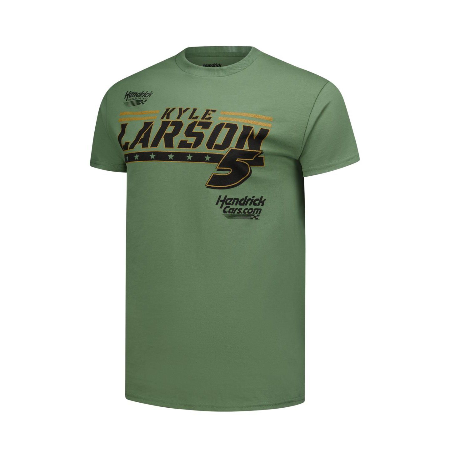 Мужская футболка Classic Ink USA Hunter Green Kyle Larson Crewneck — фото 2