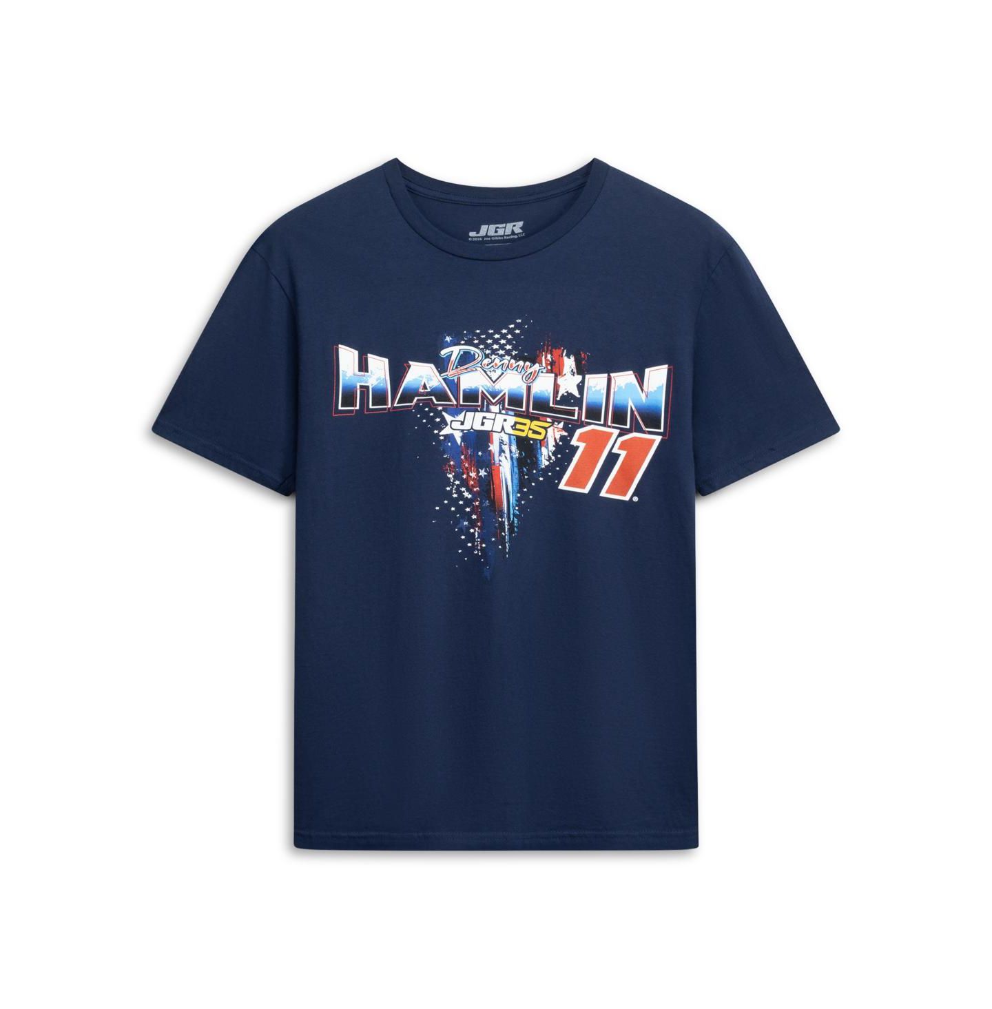 Мужская футболка Joe Gibbs Racing Team Collection Navy Denny Hamlin 11 Debt Relief — фото 2
