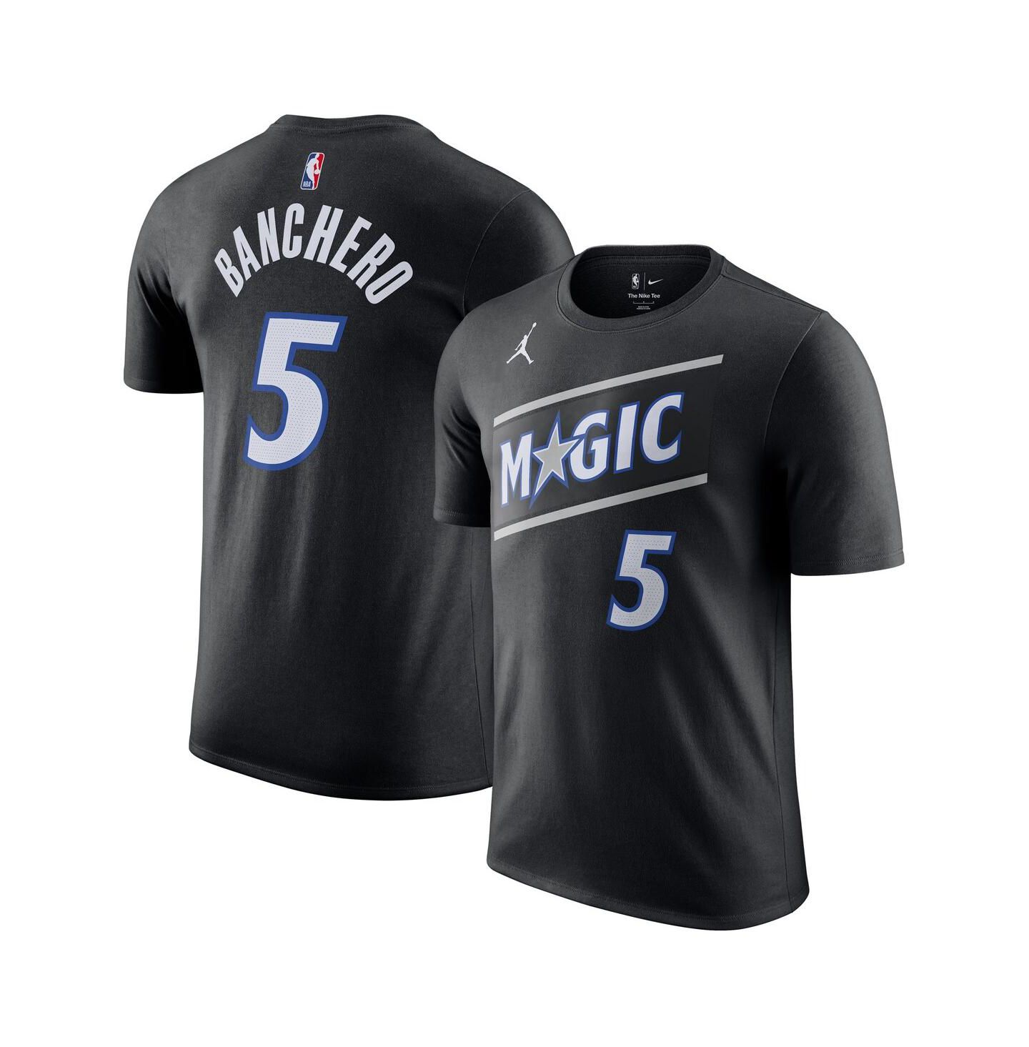 Футболка Jordan Paolo Banchero Black Orlando Magic Name & Number - Statement Edition — фото 1