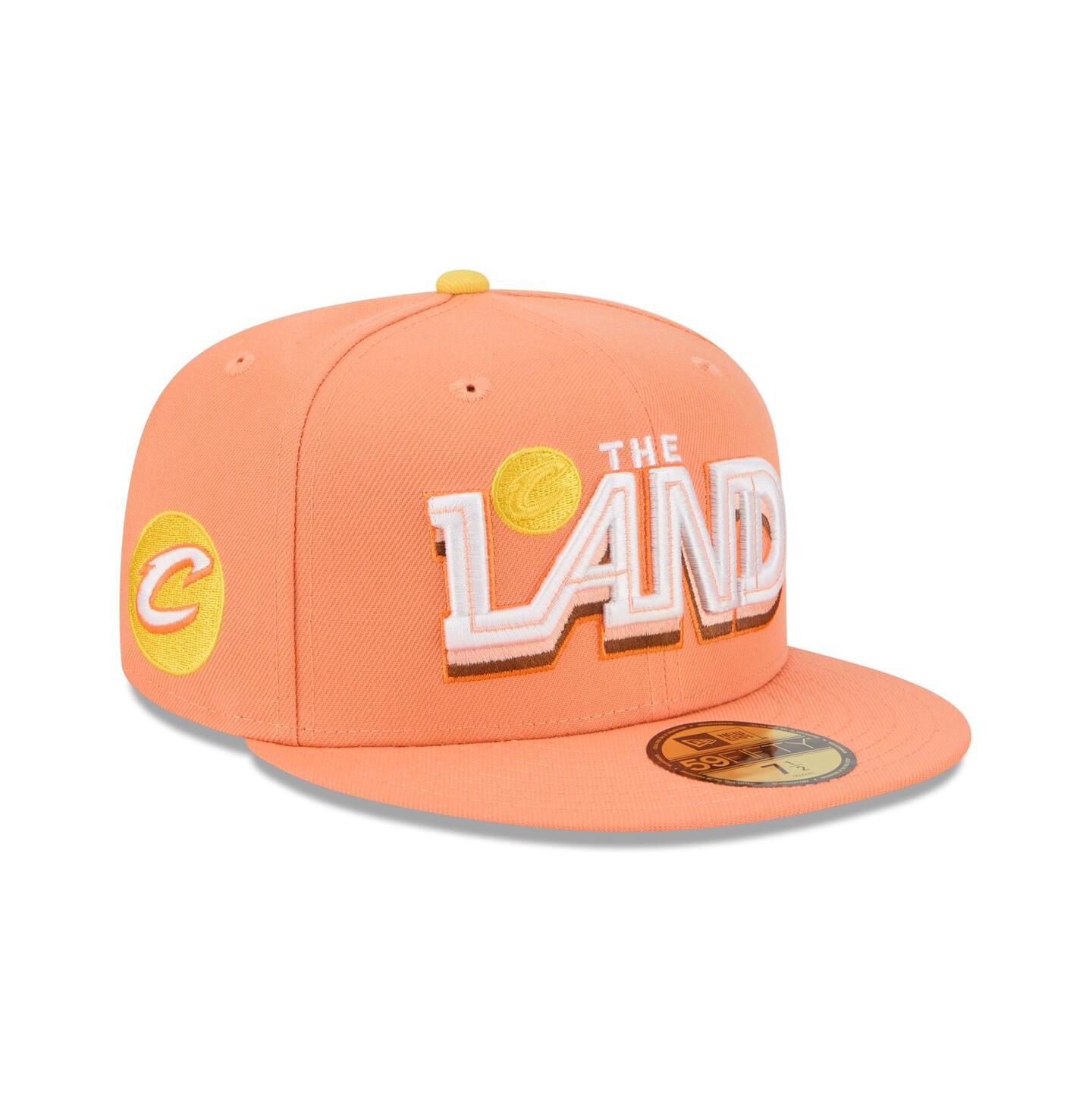 Мужская кепка New Era Orange Cleveland Cavaliers 2025/26 City Edition 59FIFTY Fitted Hat — фото 1