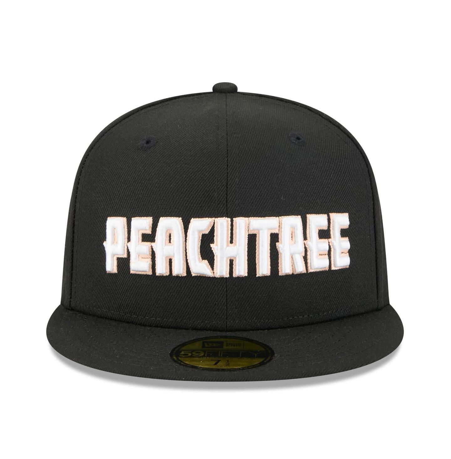 Мужская кепка New Era Black Atlanta Hawks 2025/26 City Edition 59FIFTY Fitted Hat — фото 2