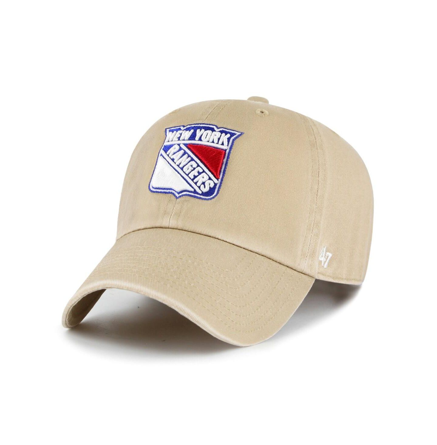 Мужская кепка '47 Brand Khaki New York Rangers Logo Clean Up Adjustable Hat — фото 1