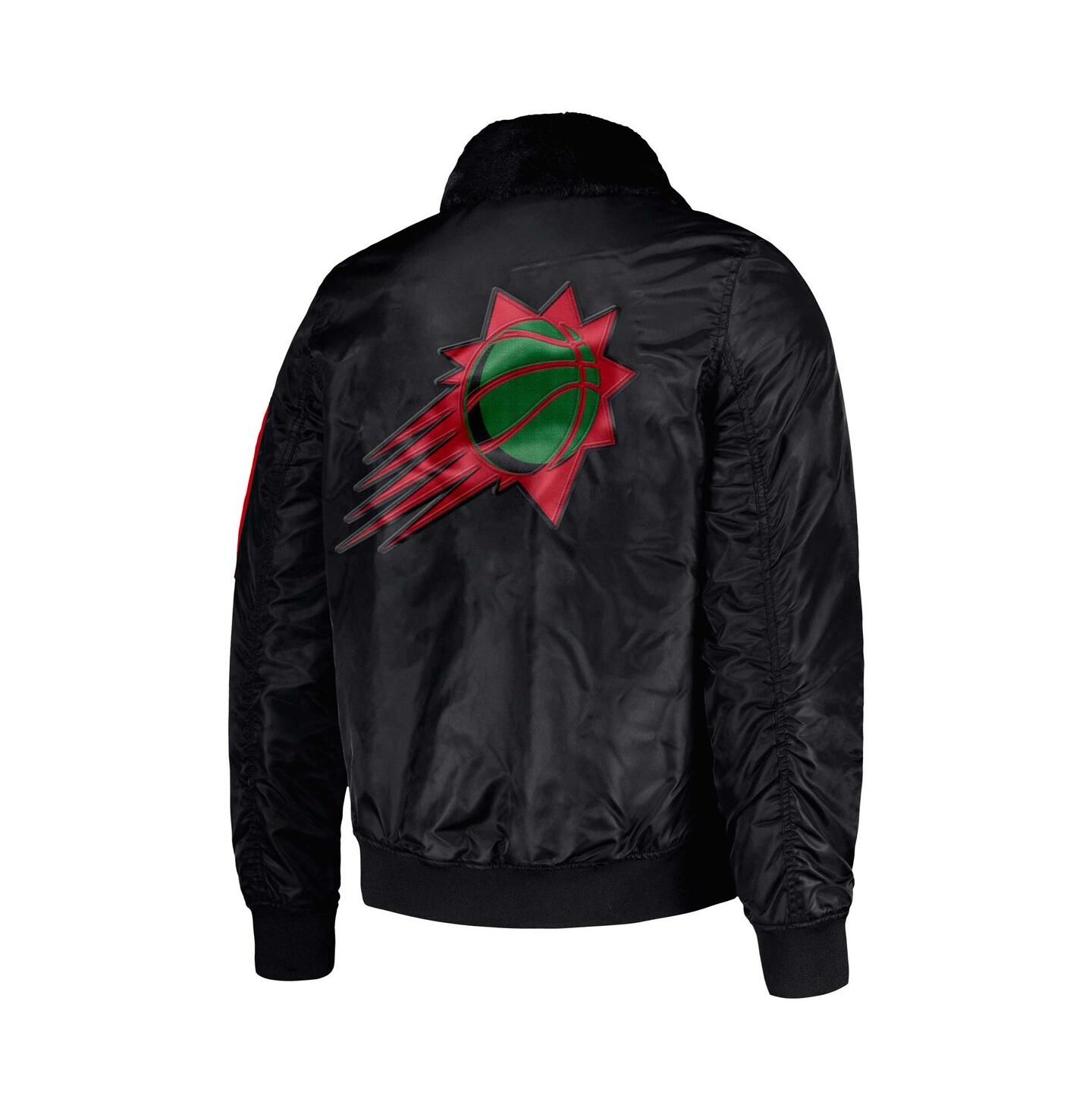 Мужская куртка Starter x Ty Mopkins Black Phoenix Suns Black History Month Satin Full-Zip — фото 3