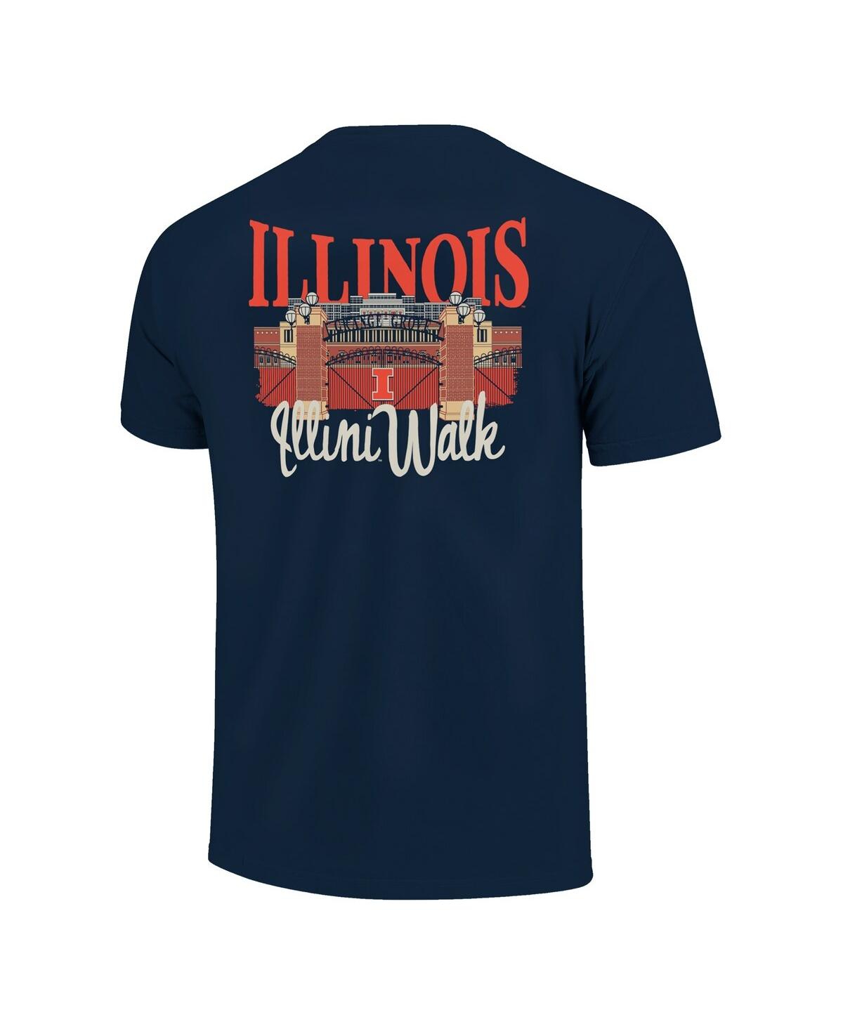 Image One Men's and Women's Navy Illinois Fighting Illini Hyper Local Stadium Gates T-Shirt