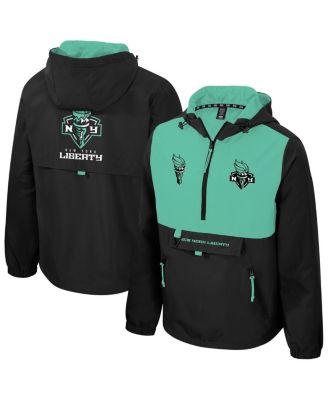 Men's and Women's Black/Mint New York Liberty Legends Challenger Quarter-Zip Jacket