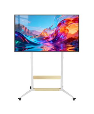TV Cart Rolling Stand 40-100 Inch,Heavy Duty 220lbs,Height Adjustable,Lockable Wheels,VESA 800x600
