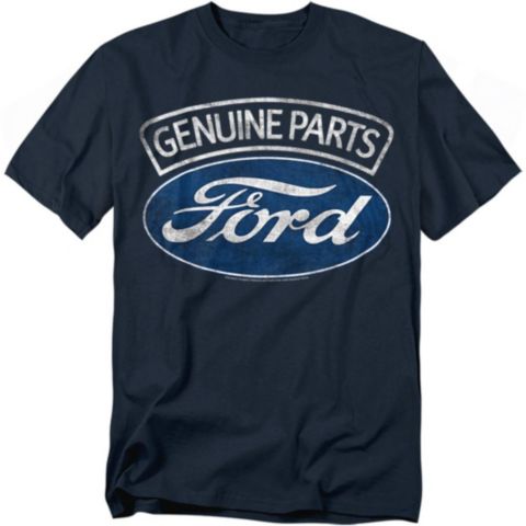 Мужская футболка Mustang Ford Genuine Parts Logo, цвет: Тёмно-синий