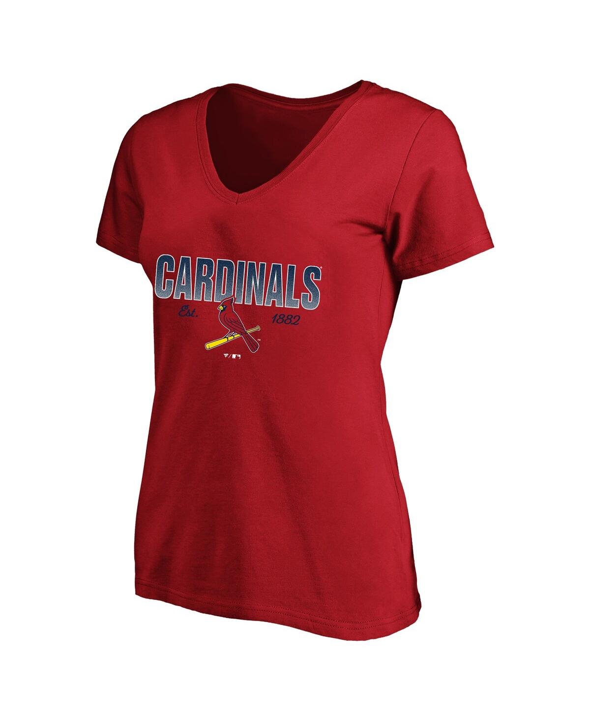 Fanatics Women's Profile Red St. Louis Cardinals Plus Wordmark V-Neck T-Shirt