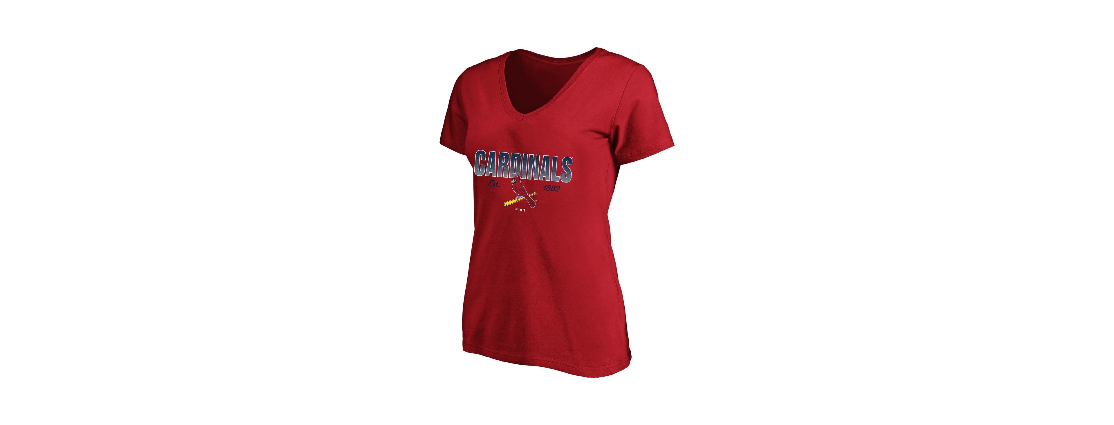 Fanatics Women's Profile Red St. Louis Cardinals Plus Size Wordmark V-Neck T-Shirt