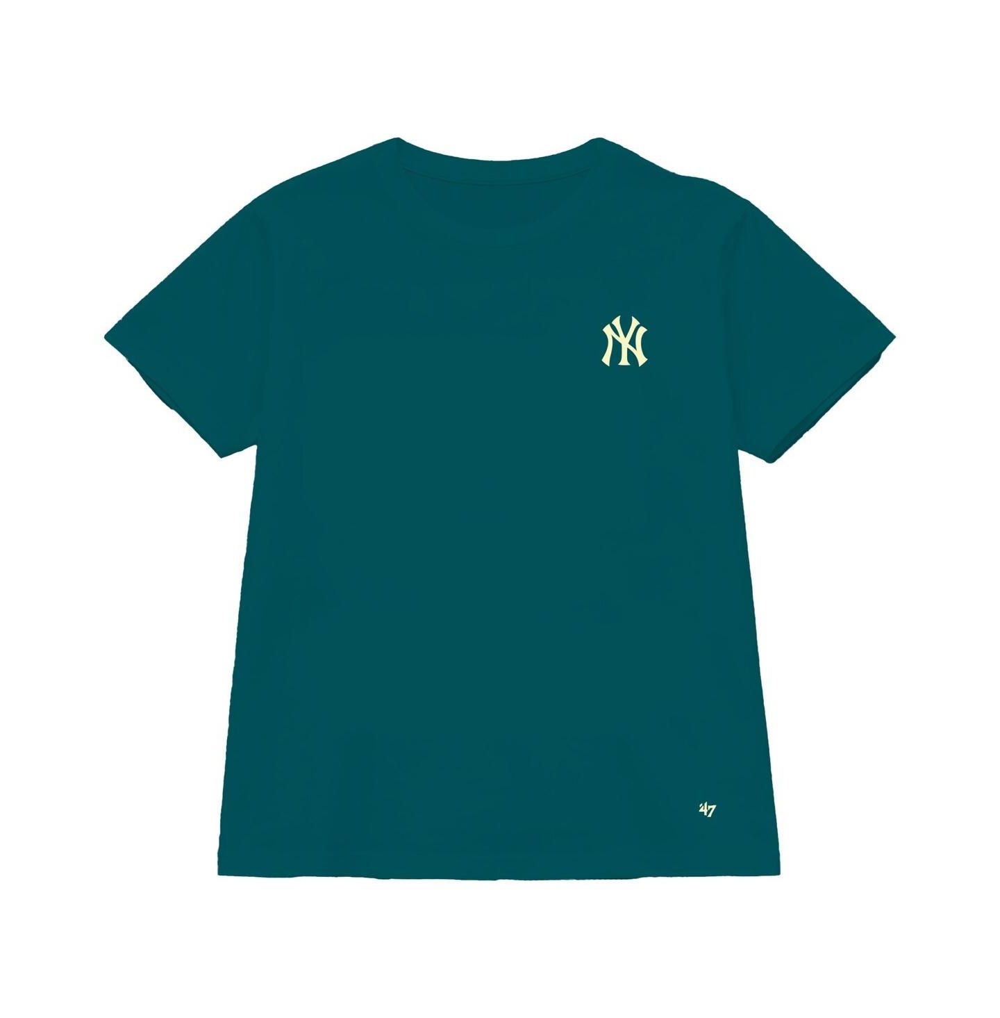 Женская футболка '47 Brand Teal New York Yankees Plus Size Leon City Cropped — фото 2
