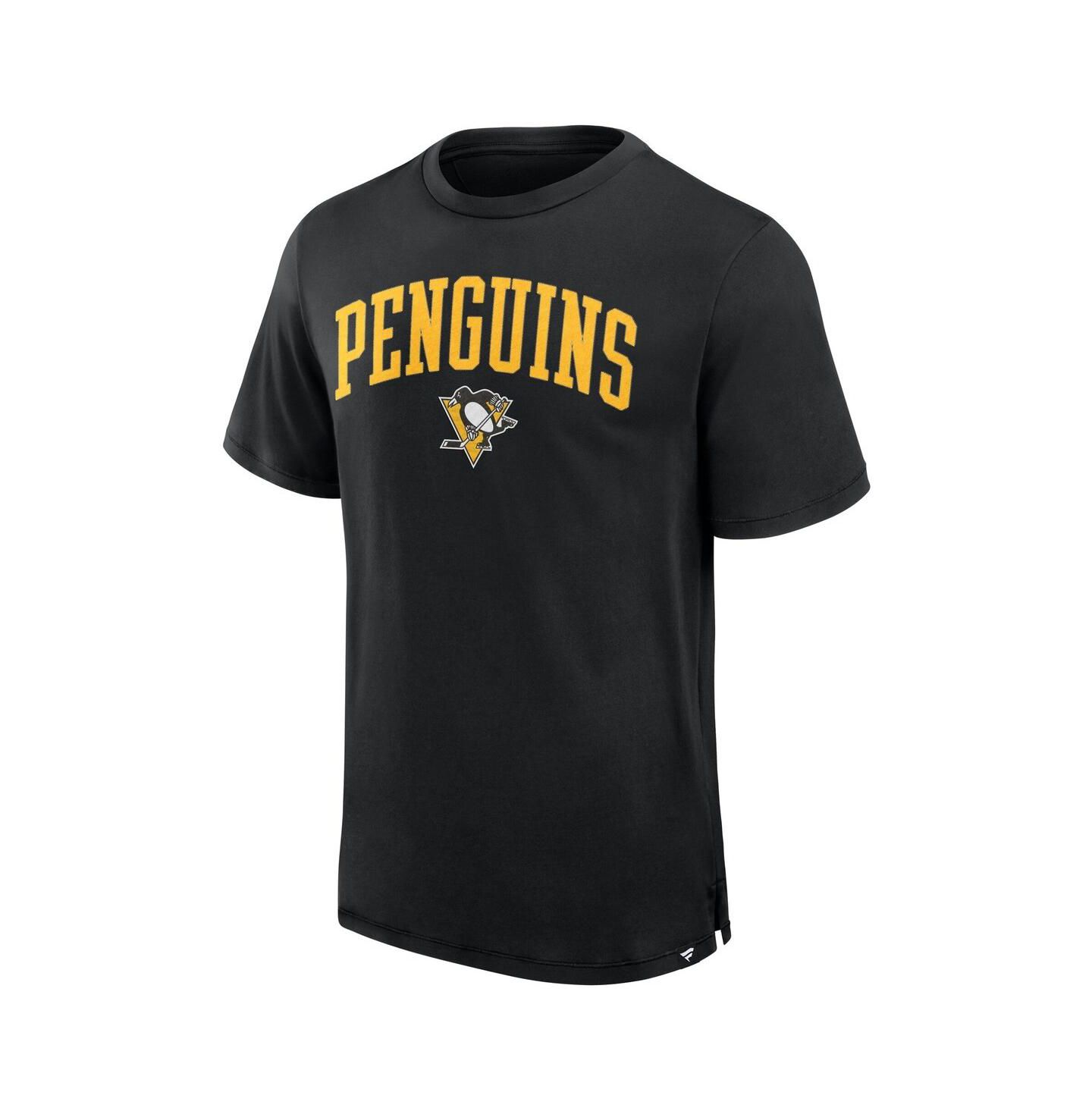 Мужская футболка Fanatics Black Pittsburgh Penguins Elevated Pima — фото 2