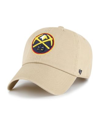 Men's Khaki Denver Nuggets Logo Clean Up Adjustable Hat