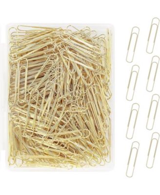 200pcs Jumbo Paper Clips 2 Inch, Large Stainless Steel Golden Paperclips for Office School Home