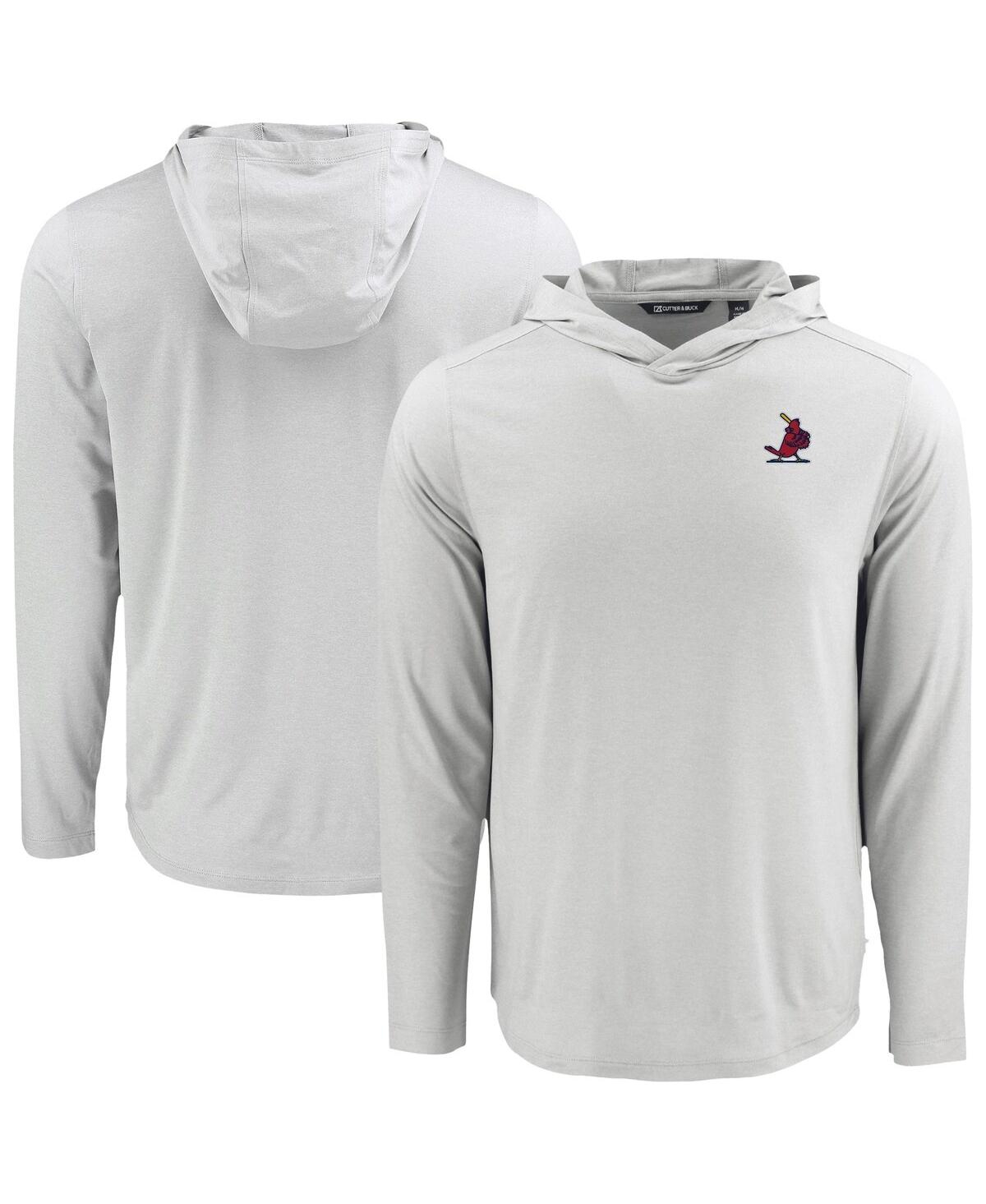 Cutter & Buck Men's Gray St. Louis Cardinals Coastline Epic Comfort Eco Hoodie Long Sleeve T-Shirt - Gray