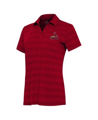 Women's Red St. Louis Cardinals Patch Tunnel Polo Shirt