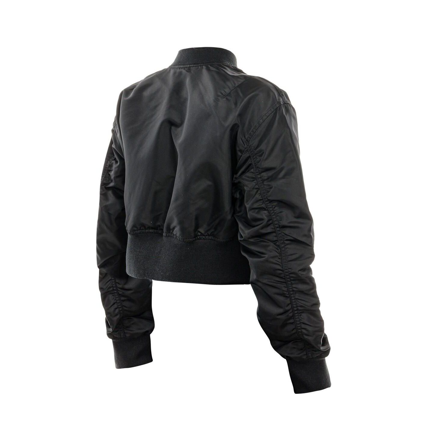 Женская куртка New Era X Alpha Industries Black New York Mets Cropped Full-Zip — фото 4