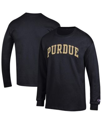 Men's Black Purdue Boilermakers Basic Arch Long Sleeve T-Shirt