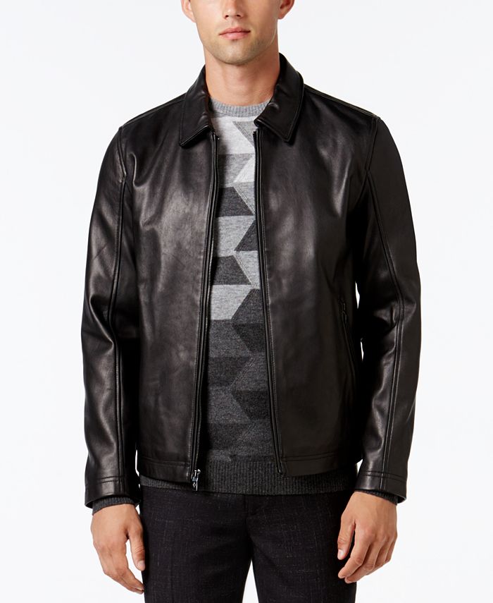 Alfani Collection Men's Starling Leather Jacket, Created for Macy's ...