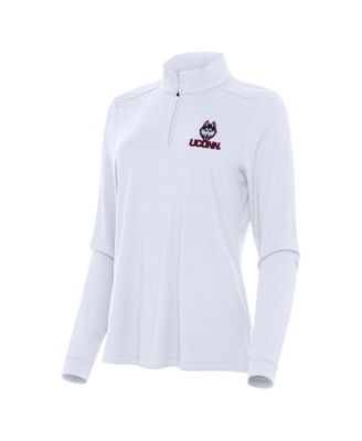 Women's White UConn Huskies Intent Quarter-Zip