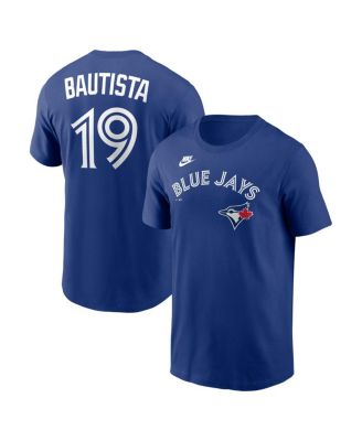 Men's Jose Bautista Royal Toronto Blue Jays Cooperstown Collection Name & Number T-Shirt