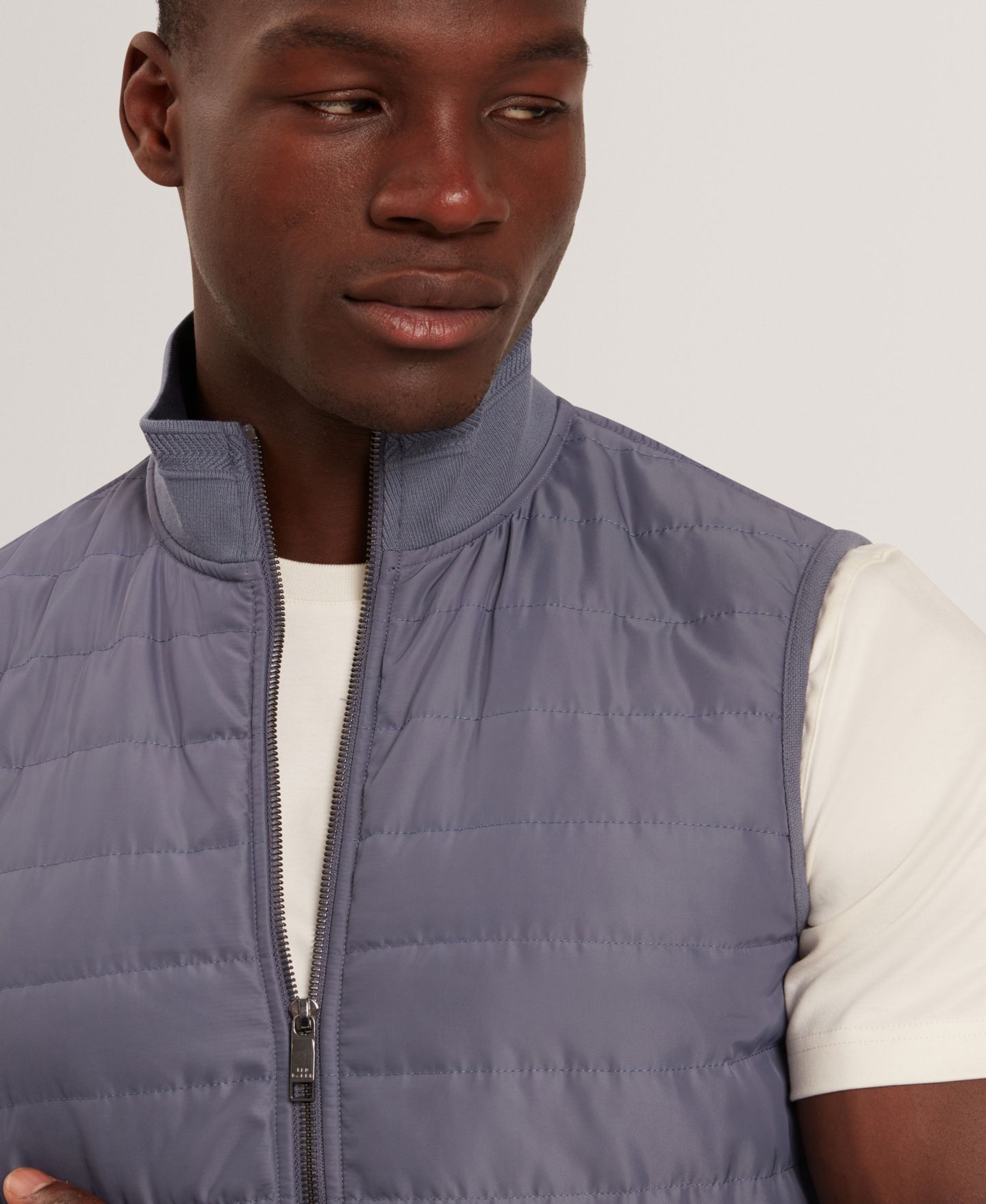 Мужской жилет Ted Baker Regular-Fit Quilted Sleeveless Vest, цвет: Синий — фото 4