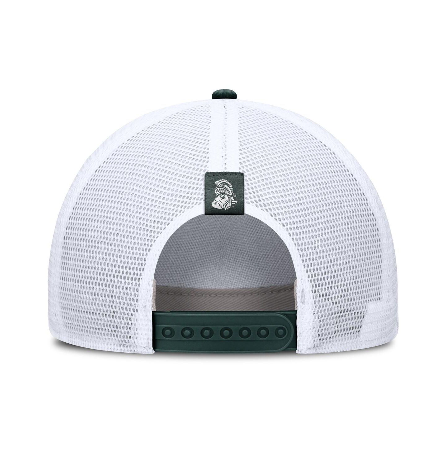 Кепка Nike Gray Michigan State Spartans 2026 Basketball Refresh 5-Panel Rise Trucker Hat — фото 4