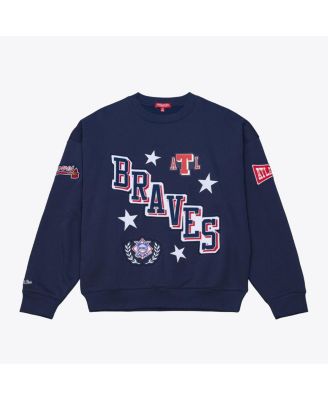 Women's Navy Atlanta Braves Pep Rally Sweatshirt