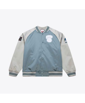 Men's Blue/Silver New York Knicks Thunderstorm Lightweight Satin Full-Snap Jacket