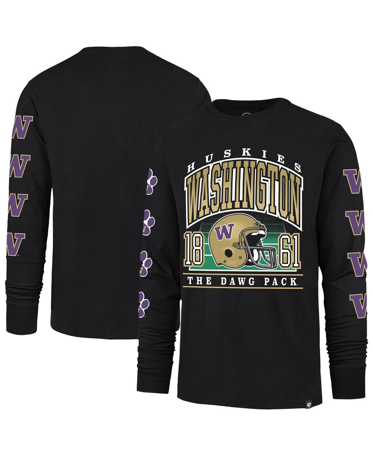 '47 Brand Men's Black Washington Huskies Go Big Long Sleeve T-Shirt - Black