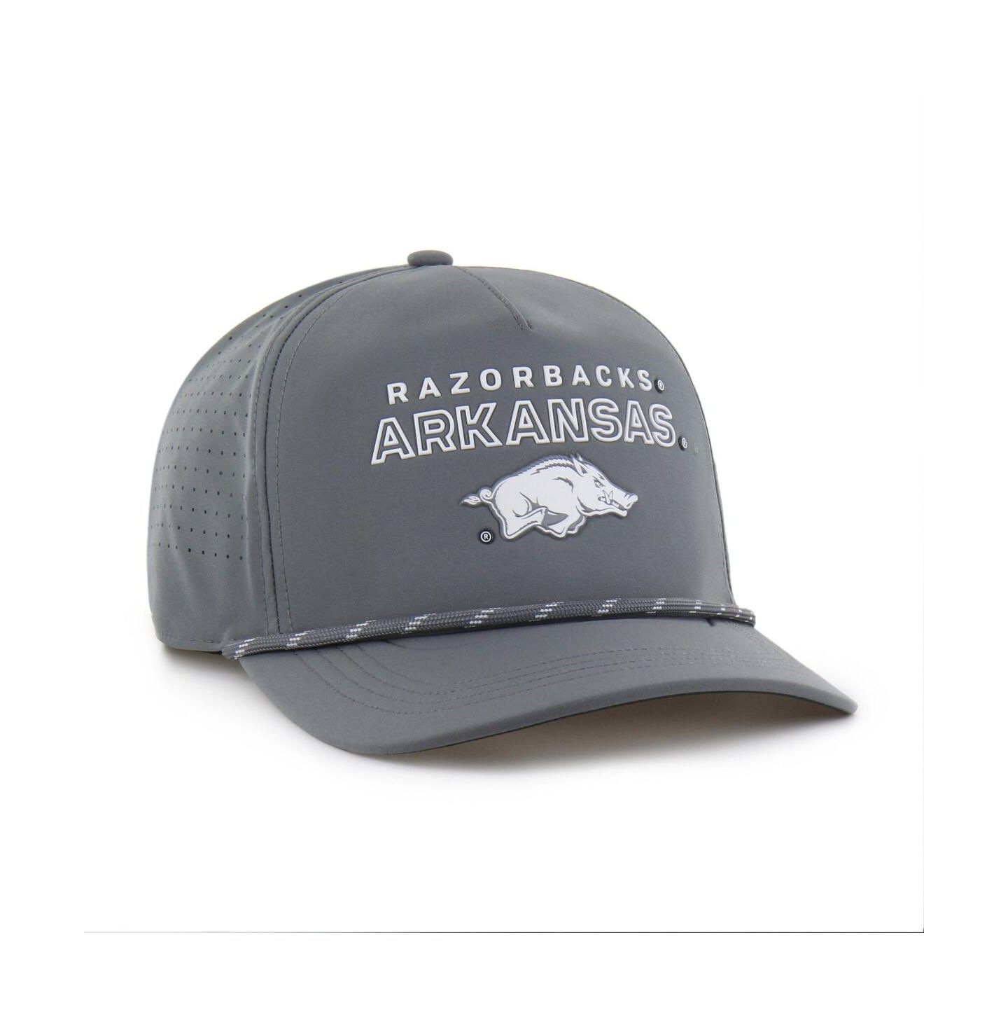 Мужская кепка '47 Brand Gray Arkansas Razorbacks Forward Vent Hitch Rope Adjustable Hat — фото 2