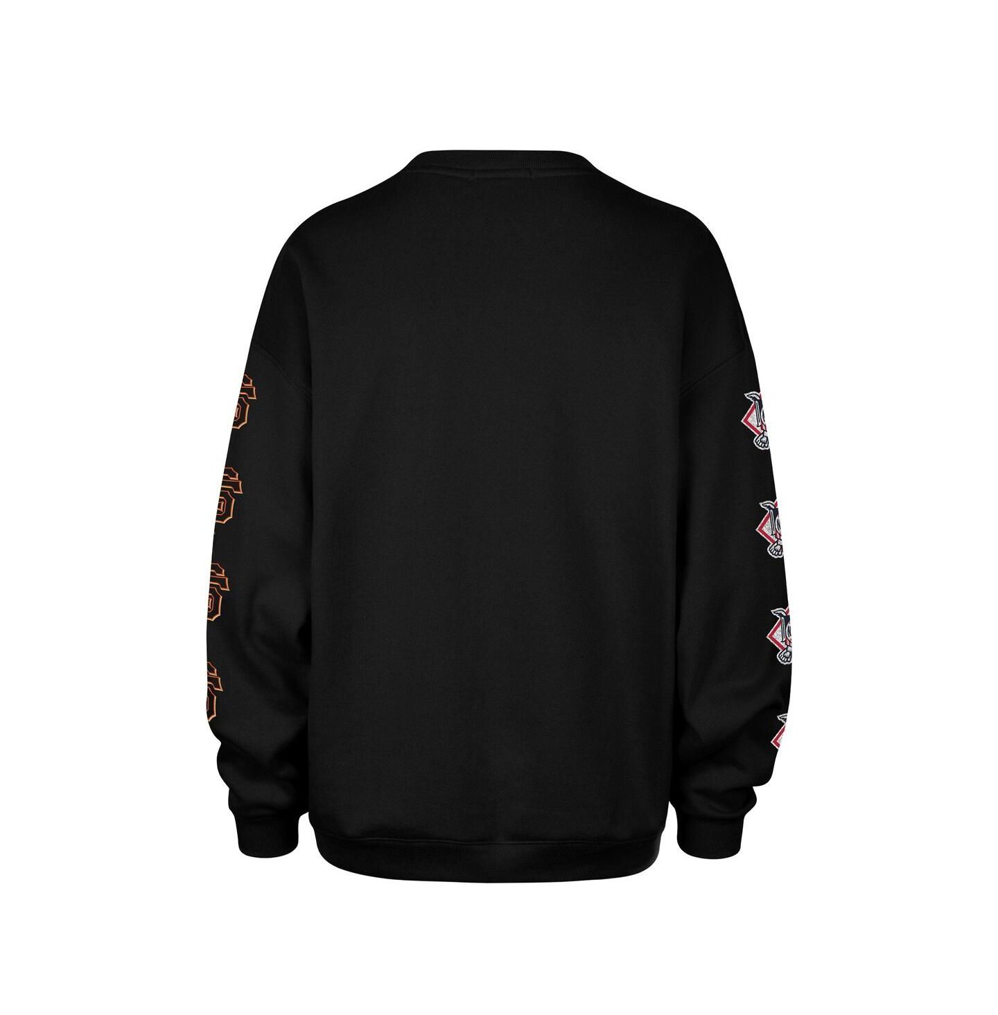 Женский свитшот '47 Brand Black San Francisco Giants Trendy Team Go Big Oversized Sweatshirt — фото 3