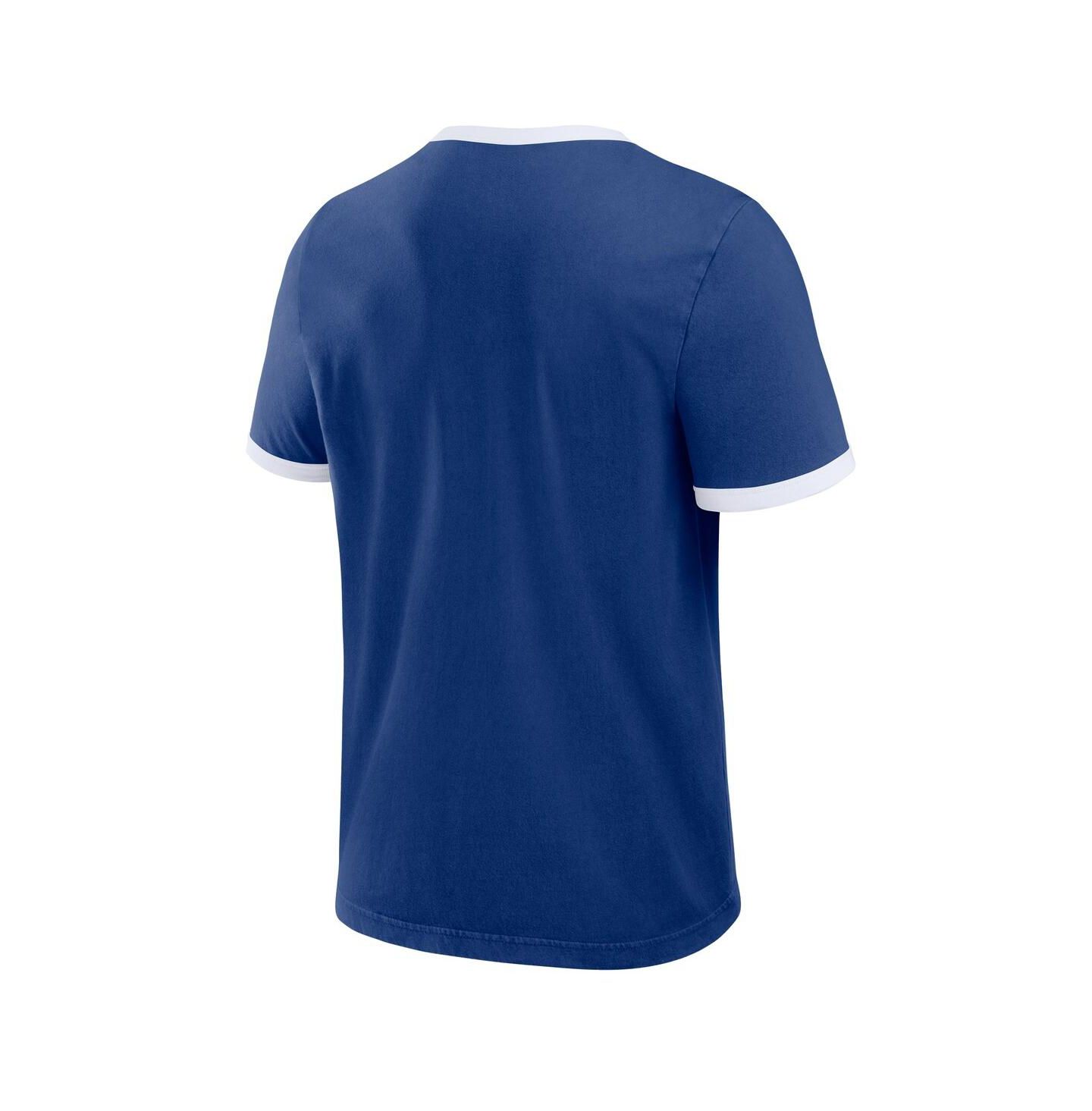 Мужская футболка Darius Rucker Collection By Fanatics Royal Los Angeles Dodgers Washed Ringer — фото 3