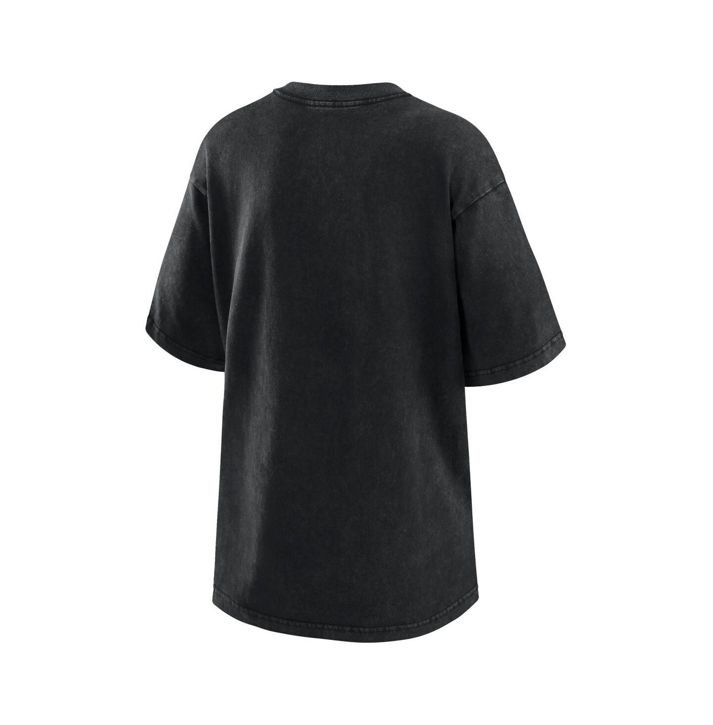 Женская футболка Mojo Wear by Erin Andrews Black Atlanta Braves Oversized Boyfriend — фото 3
