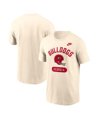 Men's Natural Georgia Bulldogs Legacy Arch Helmet T-Shirt