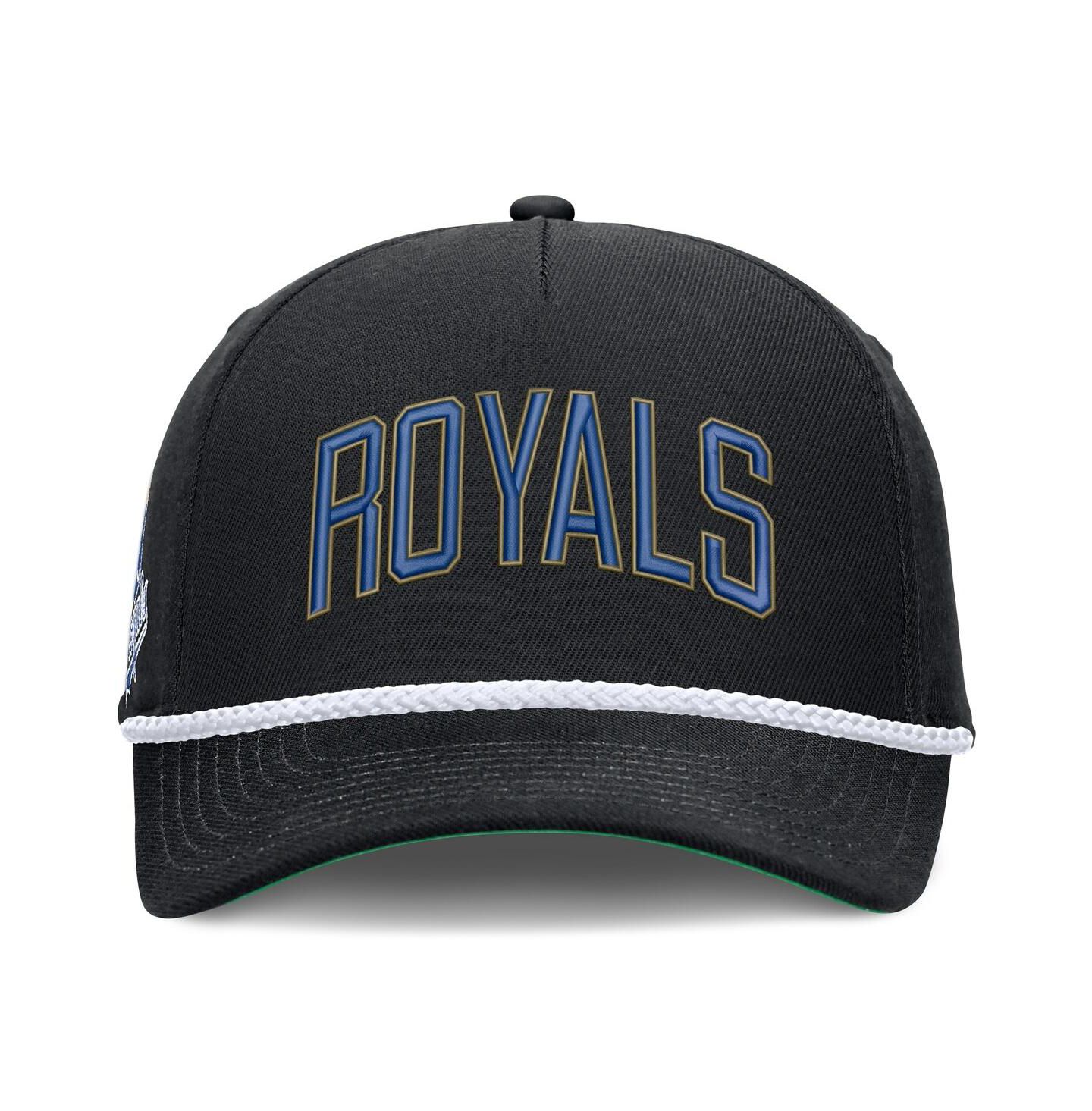 Мужская кепка Nike Black Kansas City Royals Cooperstown Collection Rise Adjustable Hat — фото 2