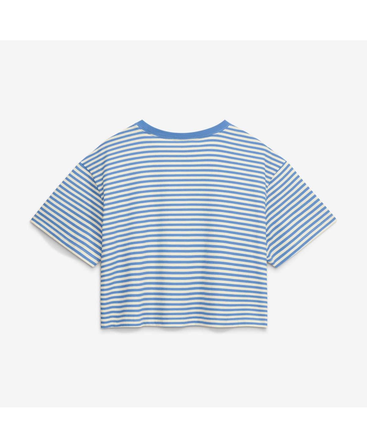 Nike Women's Light Blue/Cream Philadelphia Phillies Cooperstown Collection Striped Cropped T-Shirt