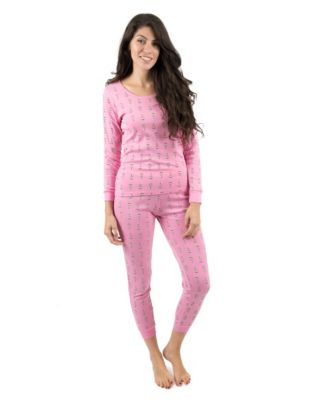 Women's Matching Family Two-Piece Cotton Long Sleeve Shirt and Pants Print Pajamas