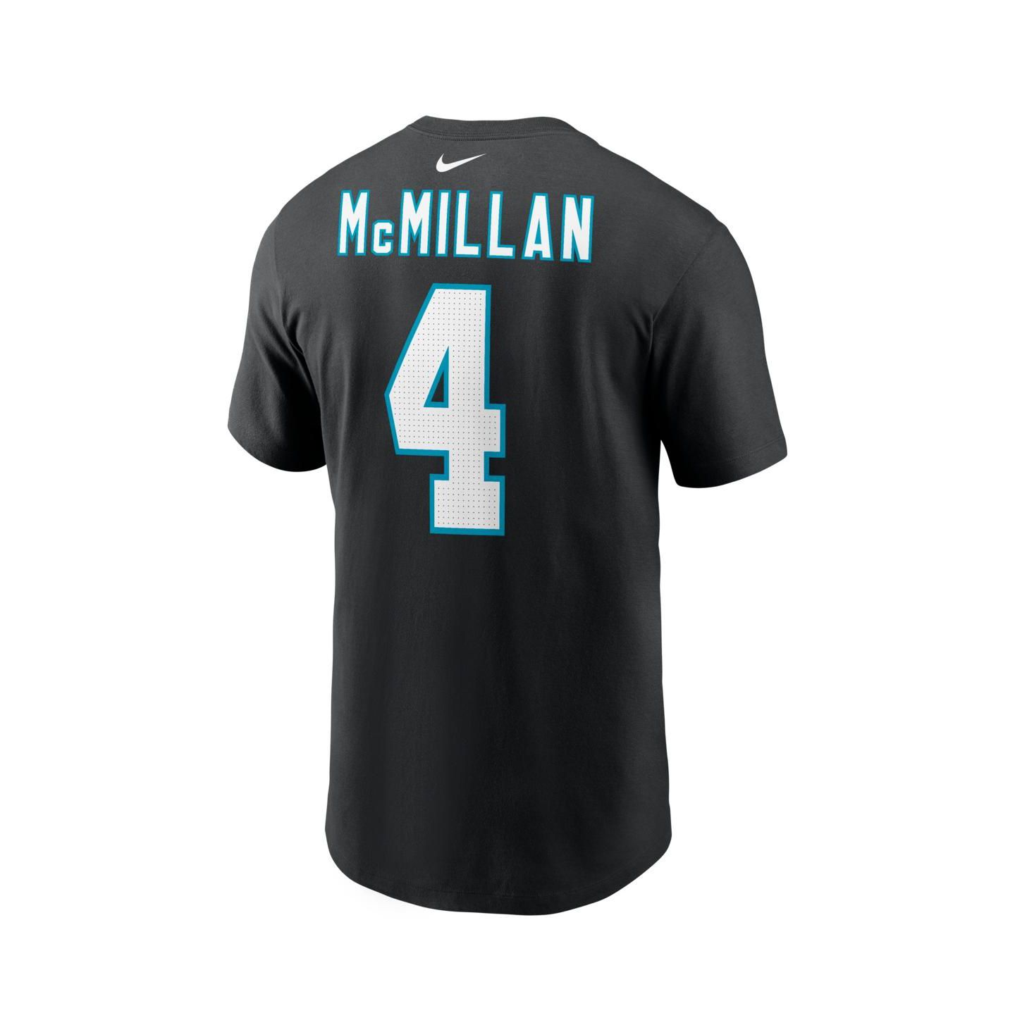 Мужская футболка Nike Tetairoa McMillan Black Carolina Panthers Name & Number — фото 3