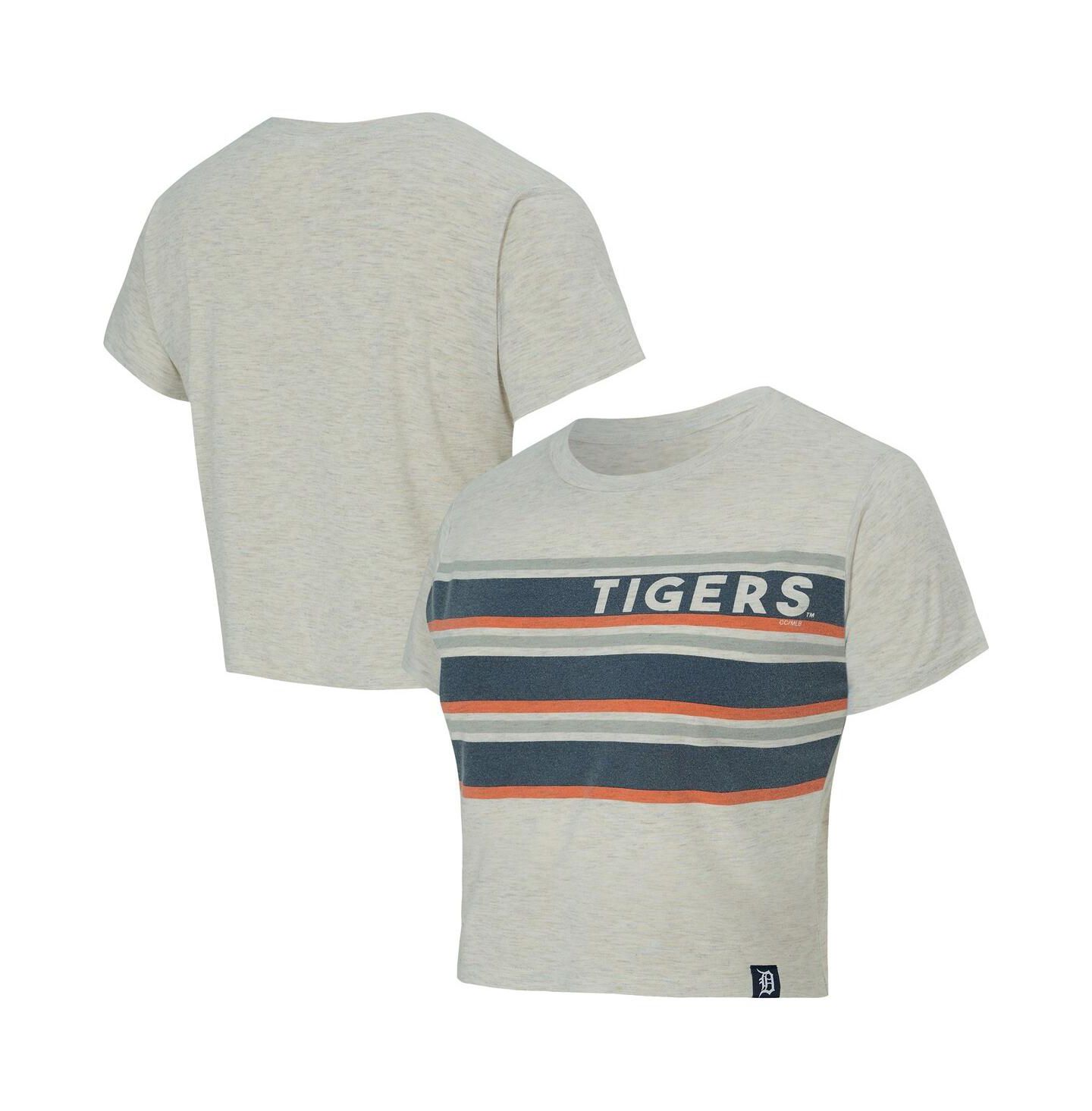 Женская футболка Concepts Sport Cream Detroit Tigers Birch Cropped — фото 1