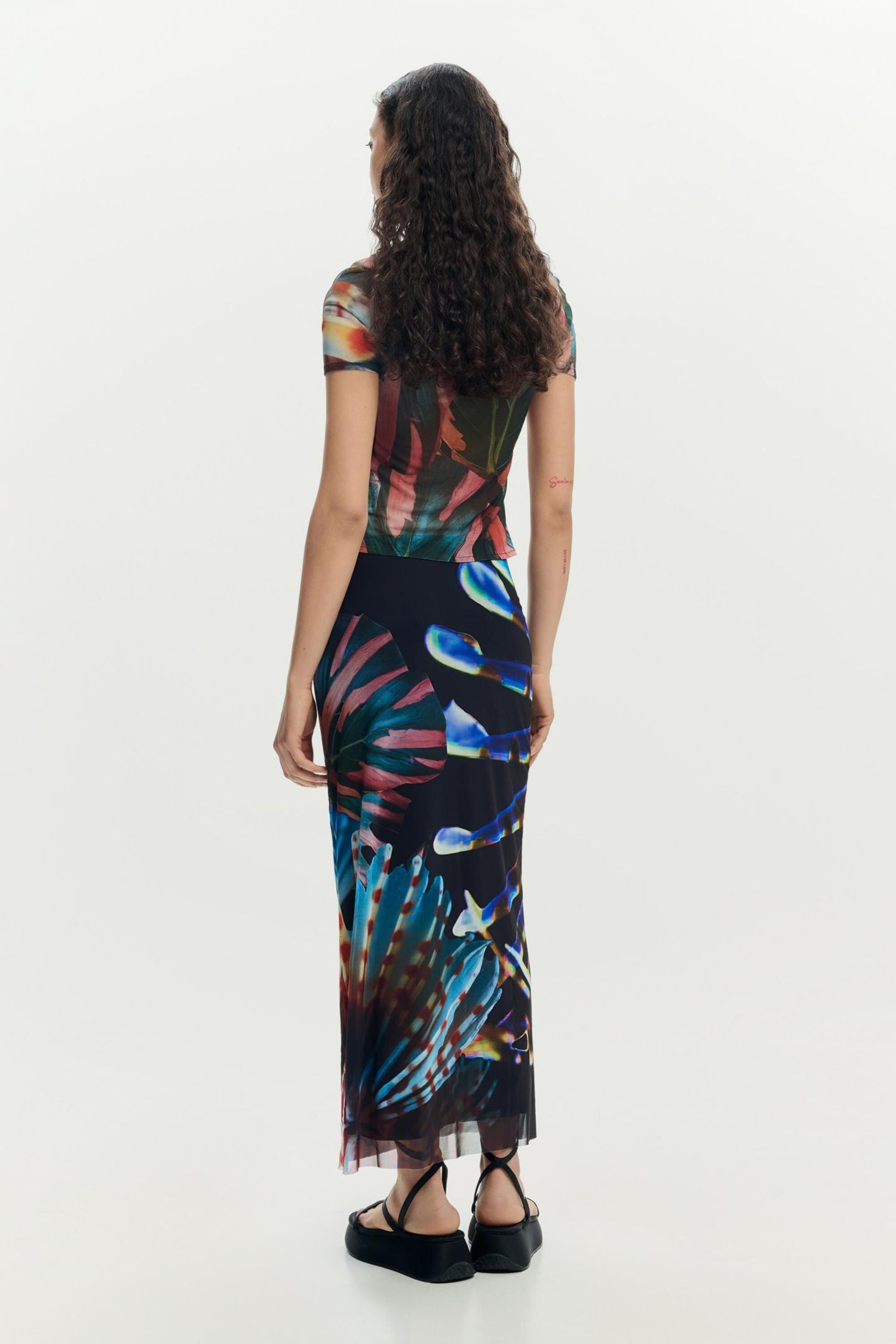 Женская юбка Desigual Skirt Designed By Mr. Christian Lacroix, цвет: Чёрный — фото 4